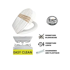Abattant wc Thermo Dur ONS Beige Charnières PS MSV