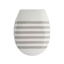 Abattant wc Thermo Dur SEAUVILLE Gris Blanc Charnières PS MSV