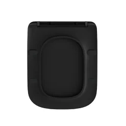 Abbatant WC frein de chute duroplast noir, kit de montage - Balneo Luga