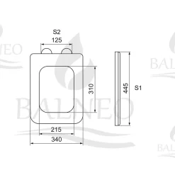 Abbatant WC frein de chute duroplast noir, kit de montage - Balneo Luga