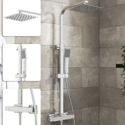 AICA Colonne de douche thermostatique, avec mitigeur thermostatique