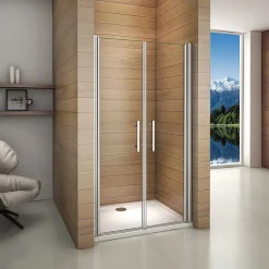 Aica Porte De Douche Battante 90x187cm Porte De Douche Installation En Niche Ouverte Vers L'intérieur Ou L'extérieur