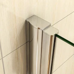 Aica Porte De Douche Battante 150x197cm Porte Battante Avec 2 éléments Fixes En 6mm Verre Anticalcaire