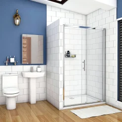 Aica Porte De Douche Coulissante 100x190cm Transparente Chromé
