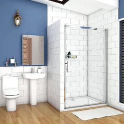 Aica Porte De Douche Coulissante 120x190cm Transparente Chromé