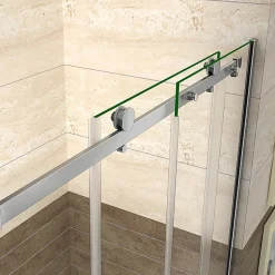 Aica Porte De Douche Coulissante 160x195cm En 8mm Verre Anticalcaire