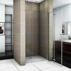 Aica Porte De Douche Pivotante Et Pliante 76cm Verre Trempé Anticalcaire Hauteur 185cm