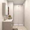 AICA porte de douche 100x185cm 6mm verre clair trempé sécurit