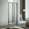 Aica Porte De Douche 100x185cm Pliante En Verre Sécurit Clair,installation En Niche