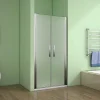 Aica Porte De Douche 80x185cm Porte Battante Verre Satiné Et Anticalcaire Porte Battante En Niche