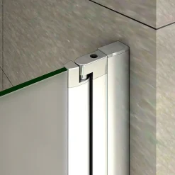 Aica Porte De Douche 120x185cm Porte Battante Verre Satiné Et Anticalcaire Porte Battante En Niche