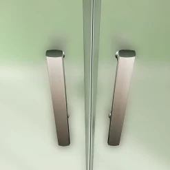 Aica Porte De Douche 100x185cm Porte Battante Verre Satiné Et Anticalcaire Porte Battante En Niche