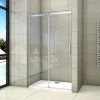 Aica Porte De Douche 150x195cm Coulissante En Niche En 8mm Verre Anticalcaire