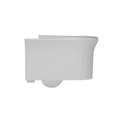 AICA Sans Bride WC Suspendu 52,5x36x36cm Avec Abattant Ultra Fin Soft-Close
