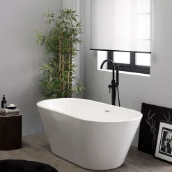 Allegra Baignoire Autoportante Ovale 150 Cm En Acrylique