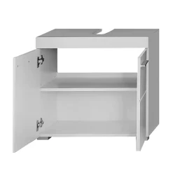 AMANDA - Ensemble salle de bain 2 pièces. mélaminé Blanc Brillant L - H - P : 60 - 190 - 34 cm