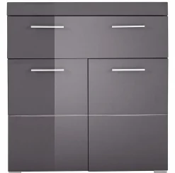 AMANDA - Meuble bas mélaminé gris. L - H - P : 73 - 79 - 31 cm