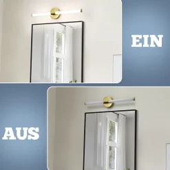 Applique murale de salle de bain à LED NETTLIFE 8W, lampe de salle de bain, applique murale 4000K IP44