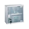 Armoire à pharmacie à clé Acier Inox verre MSV