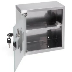 Armoire à pharmacie à clé Acier Inox verre MSV