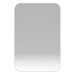 Armoire à miroir rectangulaire avec cadre métal, armoire murale à étagères réglables, pour salle de bain ou chambre, blanc