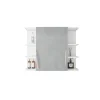 Armoire à miroir salle de bain meuble cabinet toilette murale blanc 80x64x21 cm