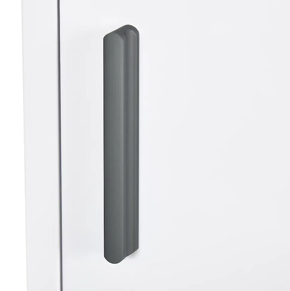 Armoire à pharmacie 2 étagères 3 niveaux dim. 30L x 12l x 60H cm logo croix transparent acier blanc
