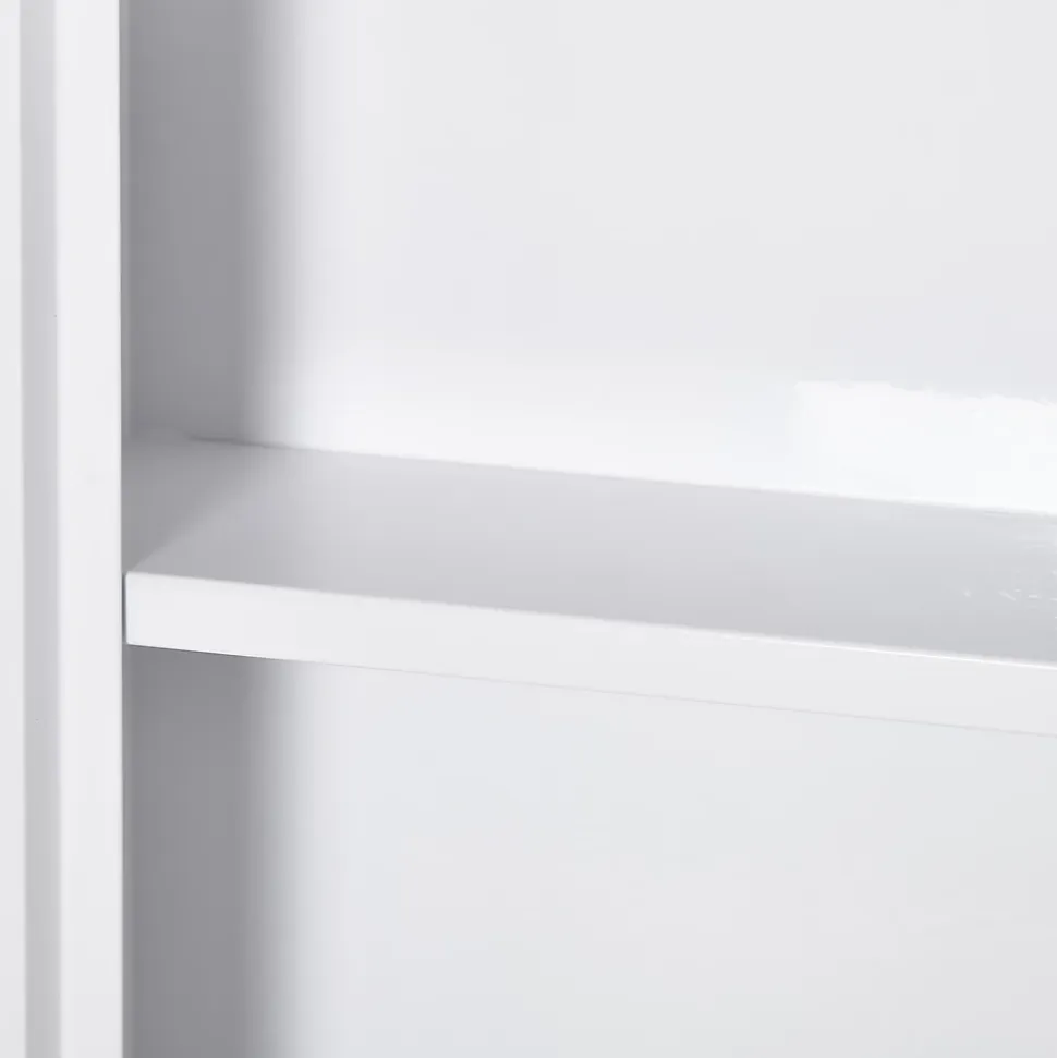 Armoire à pharmacie 2 étagères 3 niveaux dim. 30L x 12l x 60H cm logo croix transparent acier blanc