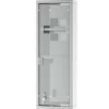 Armoire à pharmacie 2 étagères 3 niveaux 20L x 12l x 58H cm porte verre trempé symbole croix acier inox.