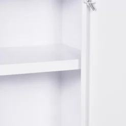 Armoire à pharmacie verrouillable 3 niv. 2 clés logo croix acier blanc