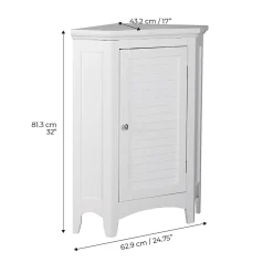 Armoire d angle en bois blanche Teamson Home