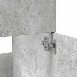 Armoire de bain avec miroir gris béton bois d'ingénierie vidaXL