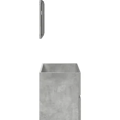 Armoire de bain avec miroir gris béton bois d'ingénierie vidaXL