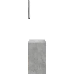 Armoire de bain avec miroir gris béton bois d'ingénierie vidaXL