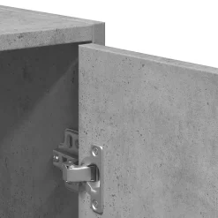Armoire de bain avec miroir gris béton bois d'ingénierie vidaXL