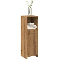 Armoire de bain chêne artisanal 30x30x95 cm bois d'ingénierie vidaXL