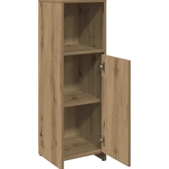 Armoire de bain chêne artisanal 30x30x95 cm bois d'ingénierie vidaXL
