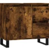 Armoire de bain chêne fumé 65x33x60 cm bois d'ingénierie vidaXL