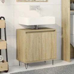 Armoire de bain chêne sonoma 58x33x60 cm bois d'ingénierie vidaXL