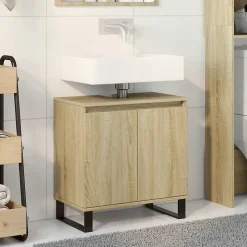 Armoire de bain chêne sonoma 58x33x60 cm bois d'ingénierie vidaXL