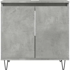 Armoire de bain gris béton 58x33x60 cm bois d'ingénierie vidaXL