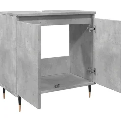 Armoire de bain gris béton 58x33x60 cm bois d'ingénierie vidaXL