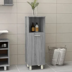 Armoire de bain Sonoma gris 30x30x95 cm Bois d'ingénierie vidaXL