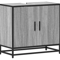 Armoire de lavabo de salle de bain sonoma gris 65x33x60 cm vidaXL