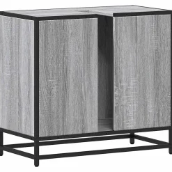 Armoire de lavabo de salle de bain sonoma gris 65x33x60 cm vidaXL