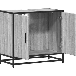 Armoire de lavabo de salle de bain sonoma gris 65x33x60 cm vidaXL