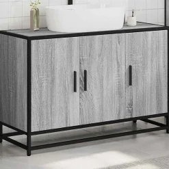 Armoire de lavabo de salle de bain sonoma gris 90x33x60 cm vidaXL