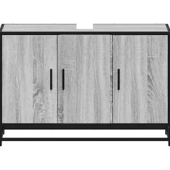 Armoire de lavabo de salle de bain sonoma gris 90x33x60 cm vidaXL