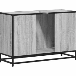 Armoire de lavabo de salle de bain sonoma gris 90x33x60 cm vidaXL