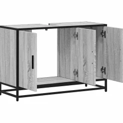 Armoire de lavabo de salle de bain sonoma gris 90x33x60 cm vidaXL